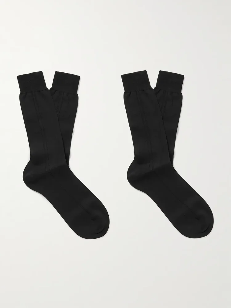 Ribbed Cotton Socks