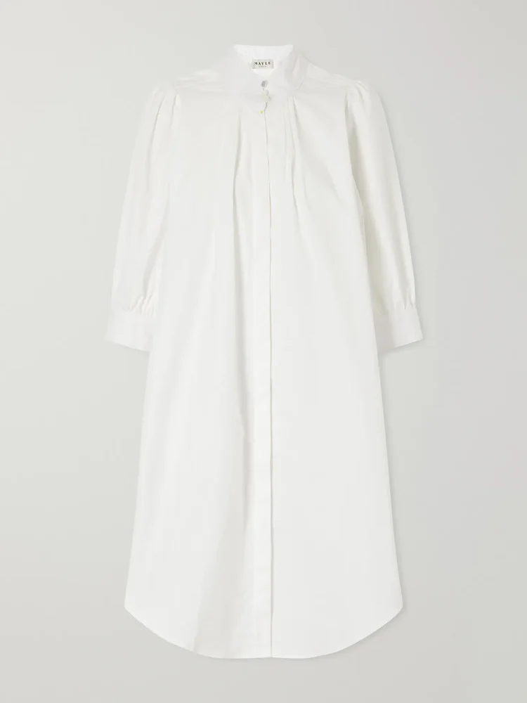 Valdi cotton jacquard-poplin midi dress