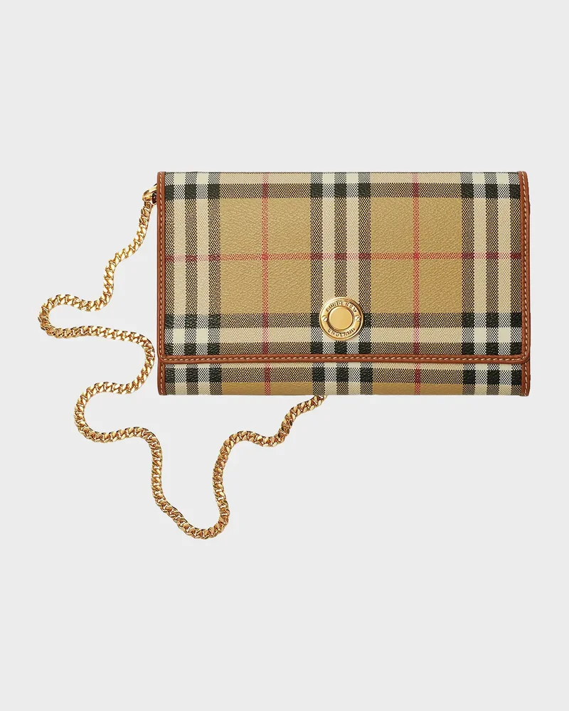 Hannah Coated Check Wallet on Chain