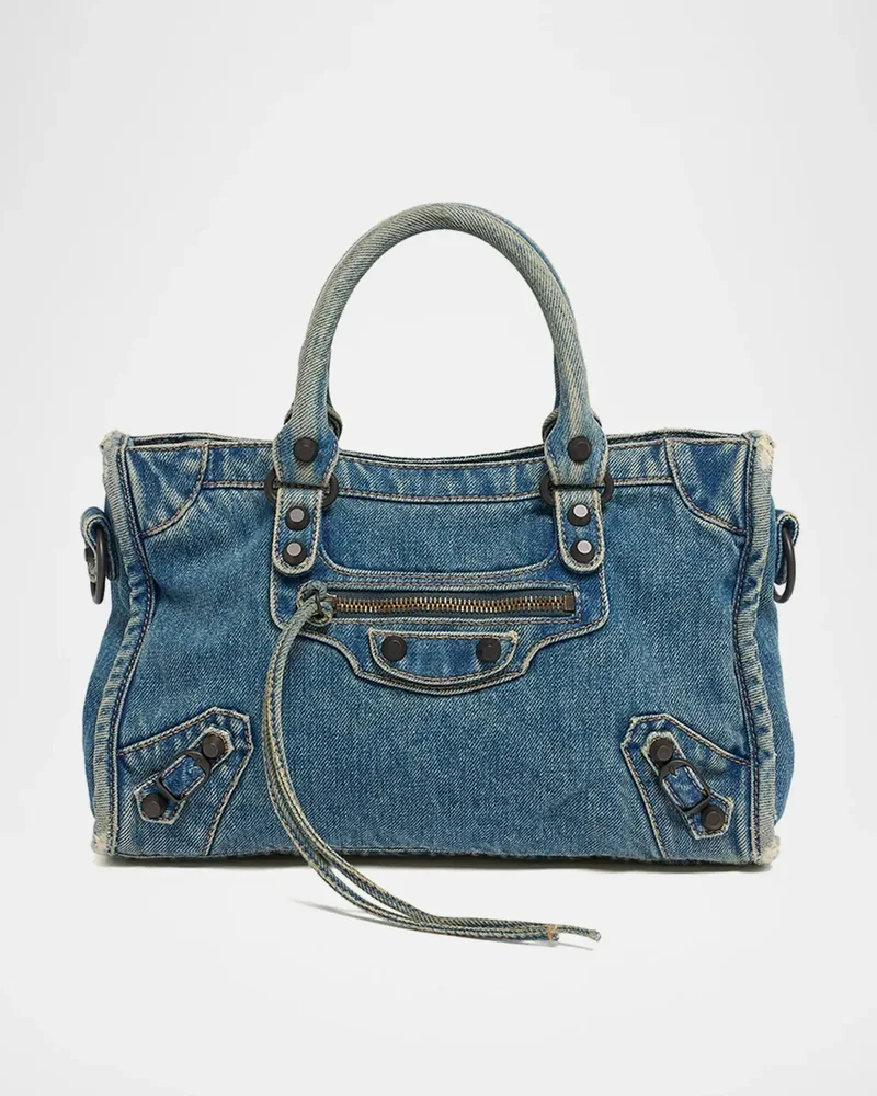 Le City Small Denim Tote Bag
