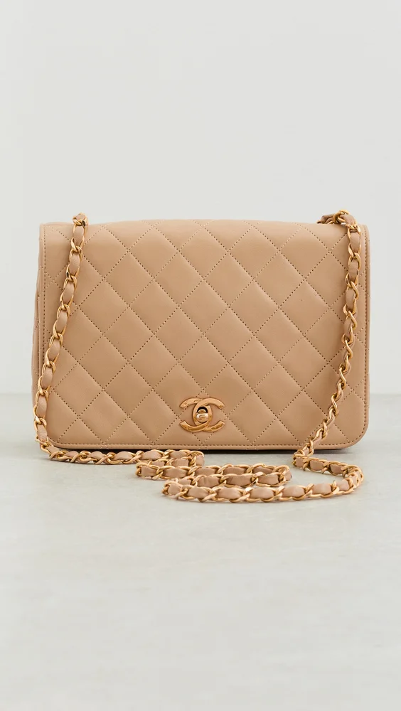 Chanel Full Flap Turn Lock Chain Shoulder Bag
