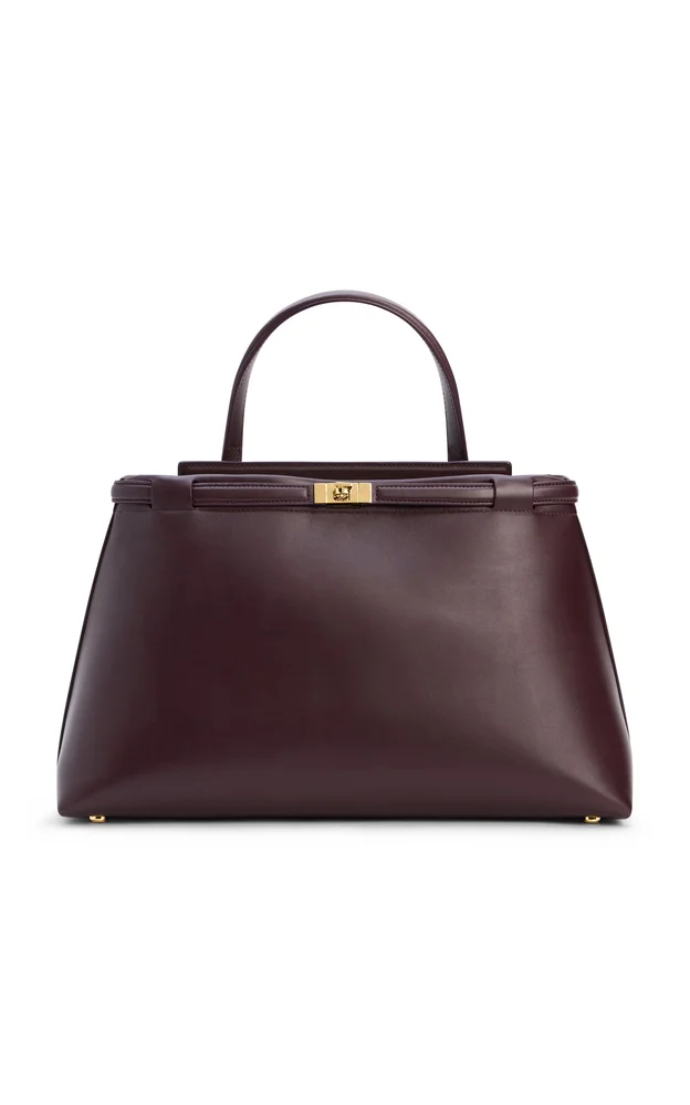 Leoné Medium Leather Top Handle Bag