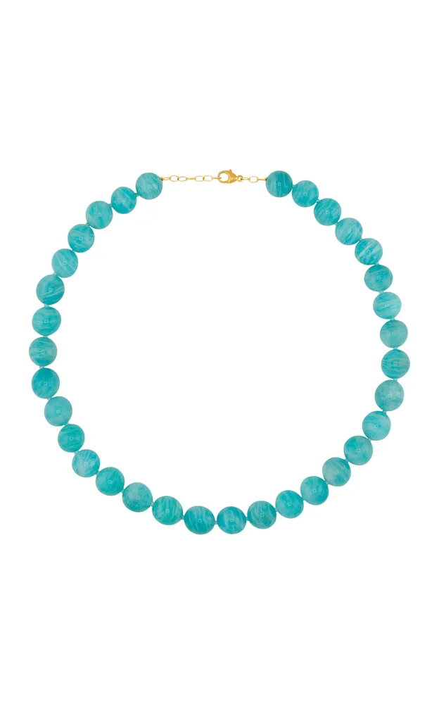 Amazonite Crystal Sphere Necklace