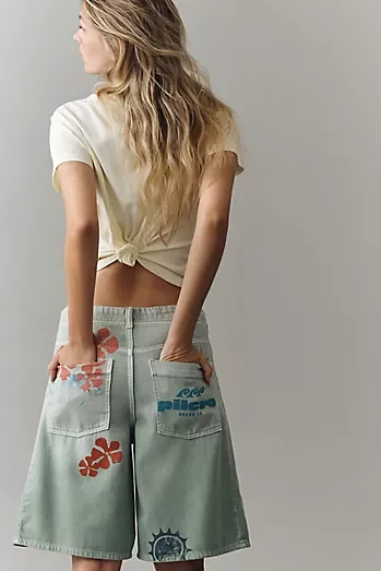 Pilcro Adi Mid-Rise Relaxed Denim Shorts