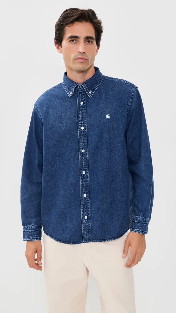 Lucas Denim Shirt (Blue (Stone Washed))