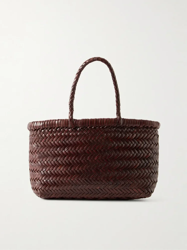 Gora mini woven leather tote