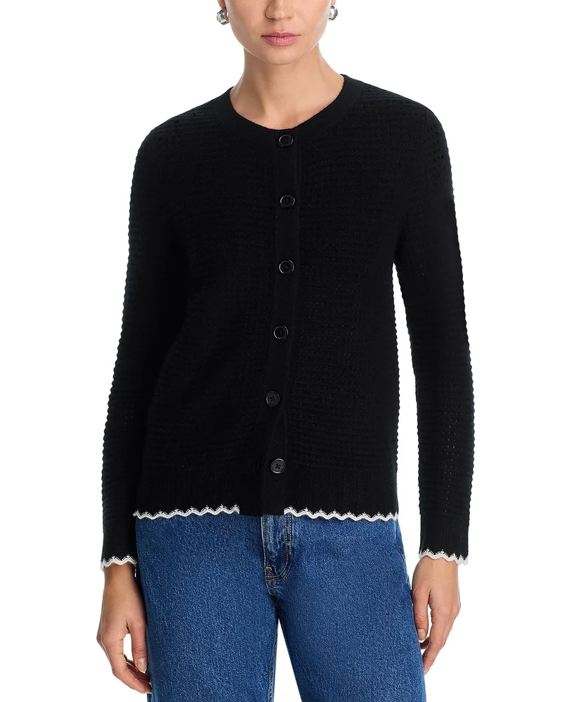 100% Cashmere Crewneck Cardigan Sweater