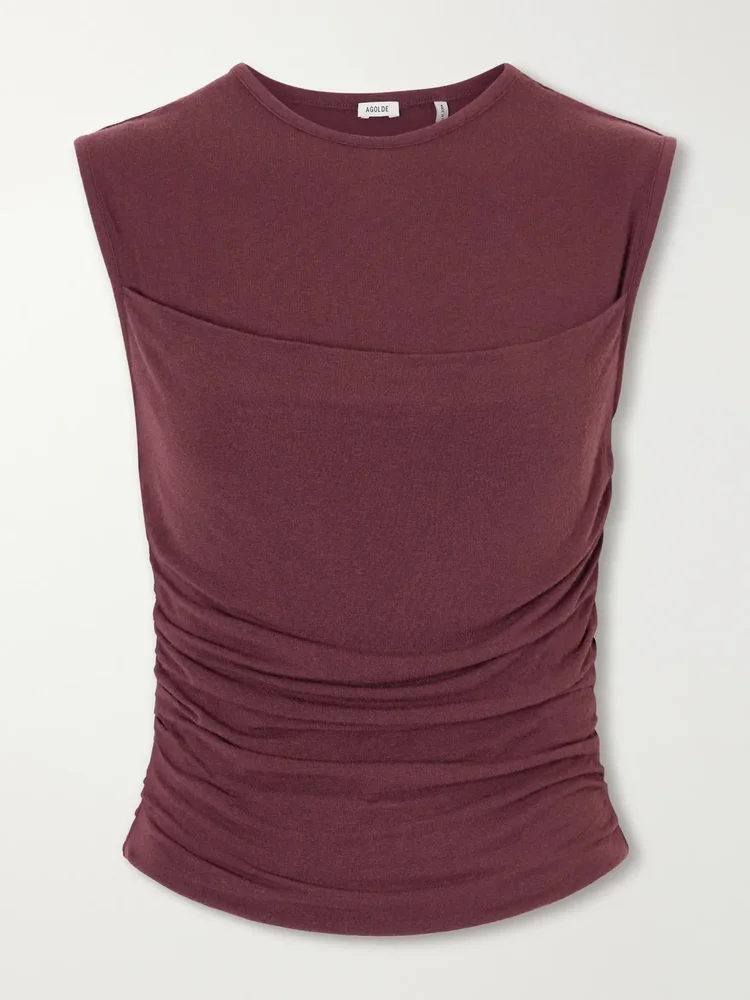 Theodore ruched jersey tank