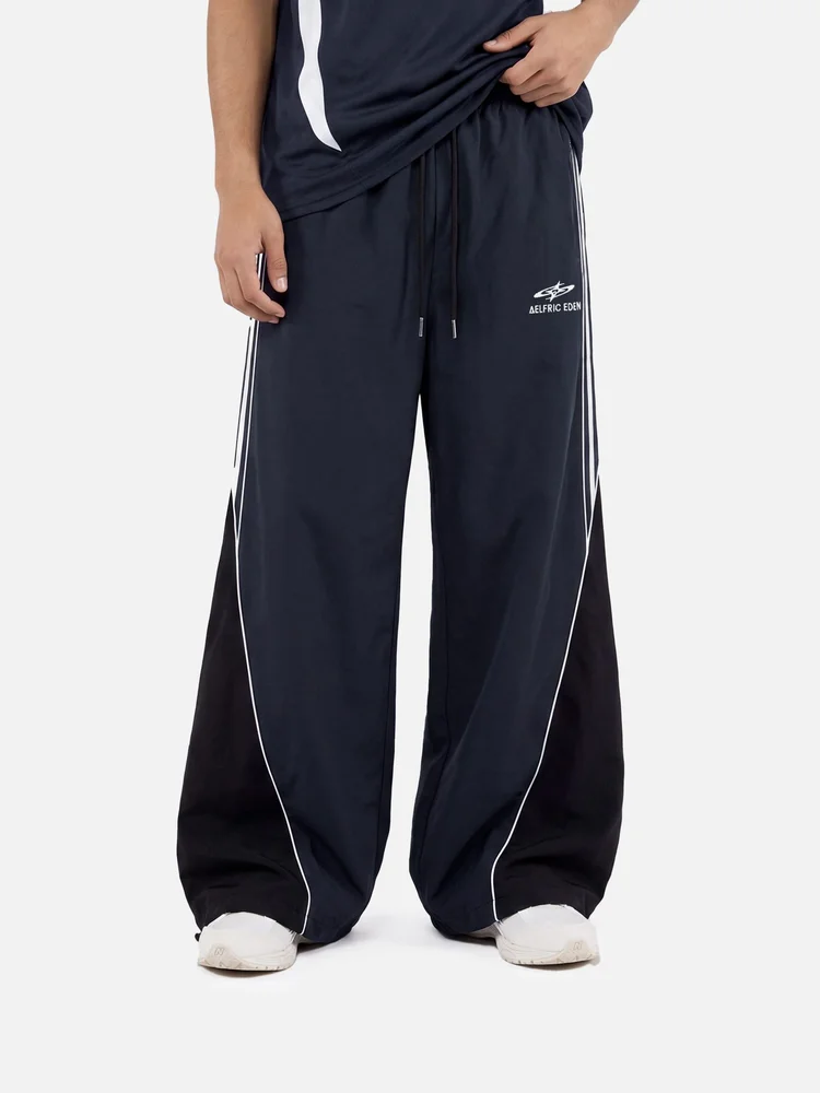 Contrast Side Baggy Track Pants