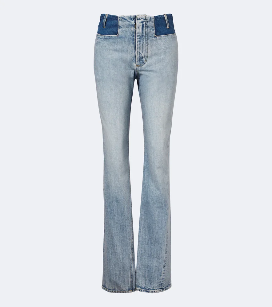 Mid-rise straight jeans