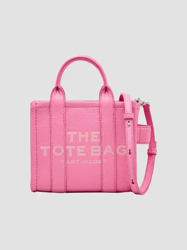The Leather Crossbody Tote Bag (Petal Pink)