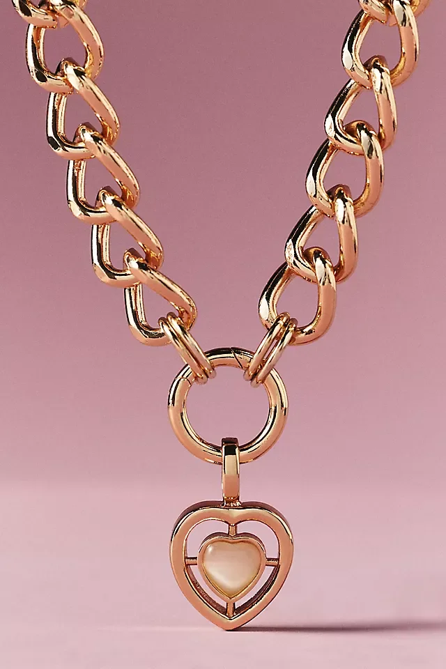Chunky Heart Chain Necklace
