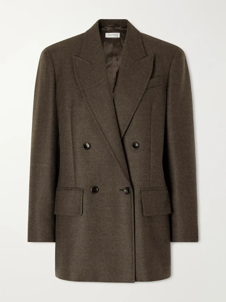 Pulvino virgin wool-twill double-breasted blazer