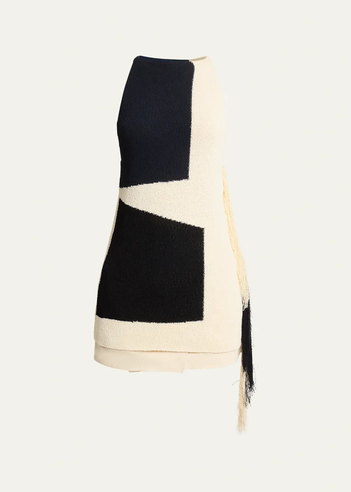 Saskia Color-Block Textured Knit Top