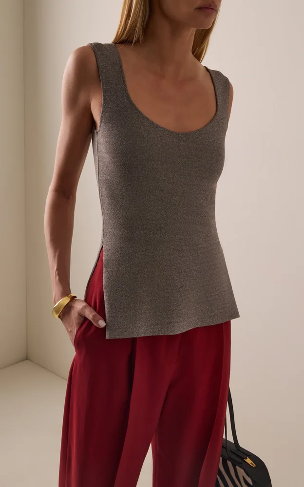 Long Knitted Bustier Top