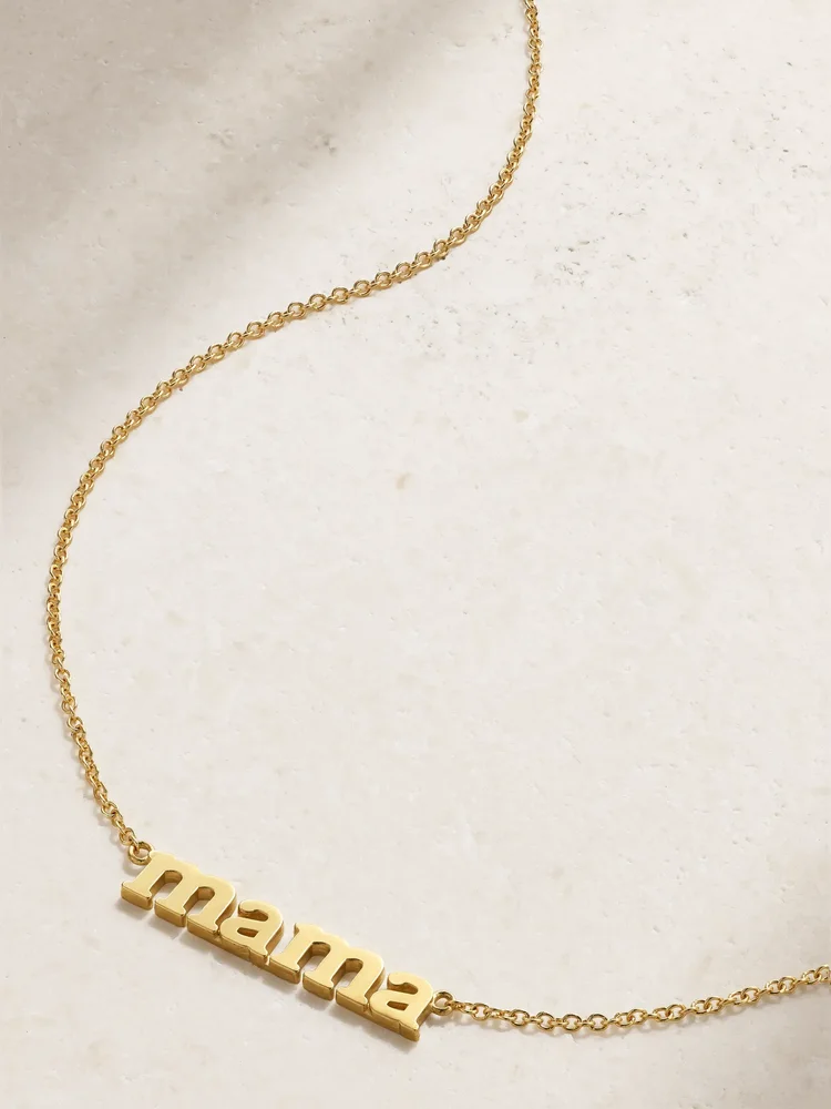Mama 18-karat gold necklace