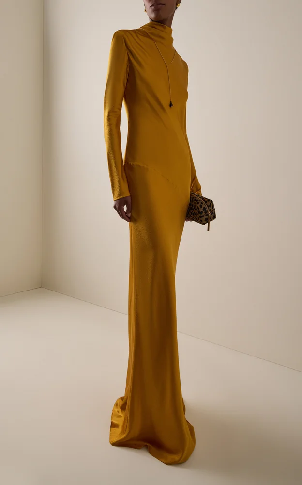 Gio Ruffled Silk Maxi Dress