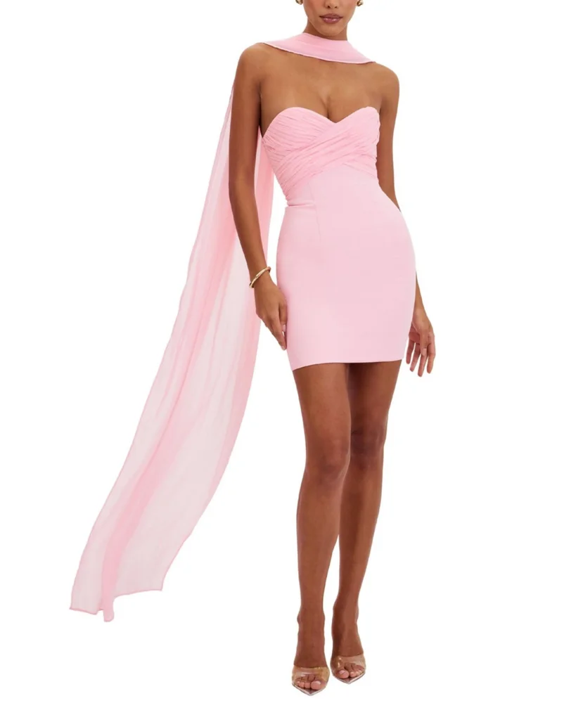 Olivia Strapless Crossover Mini Dress