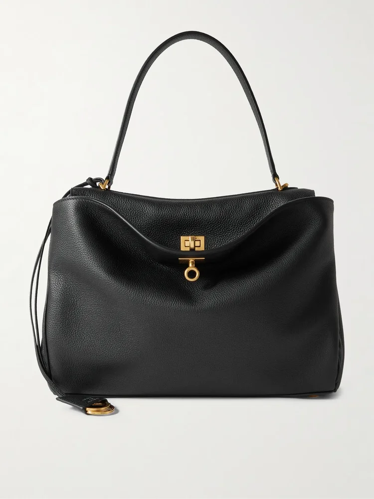 Balenciaga Rodeo medium textured-leather shoulder bag