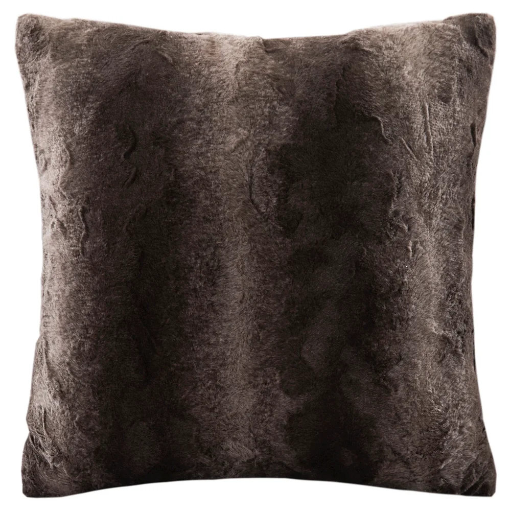 Marselle 20"x20" Oversize Faux Fur Square Throw Pillow