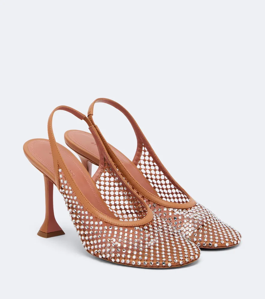 Dolly crystal embellished slingback pumps