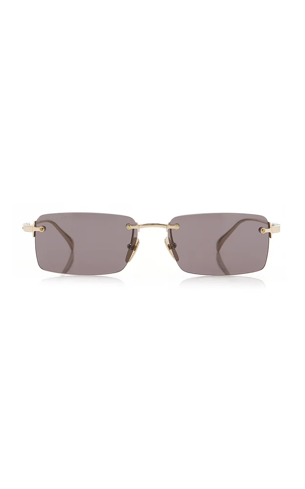 Square-Frame Metal Sunglasses