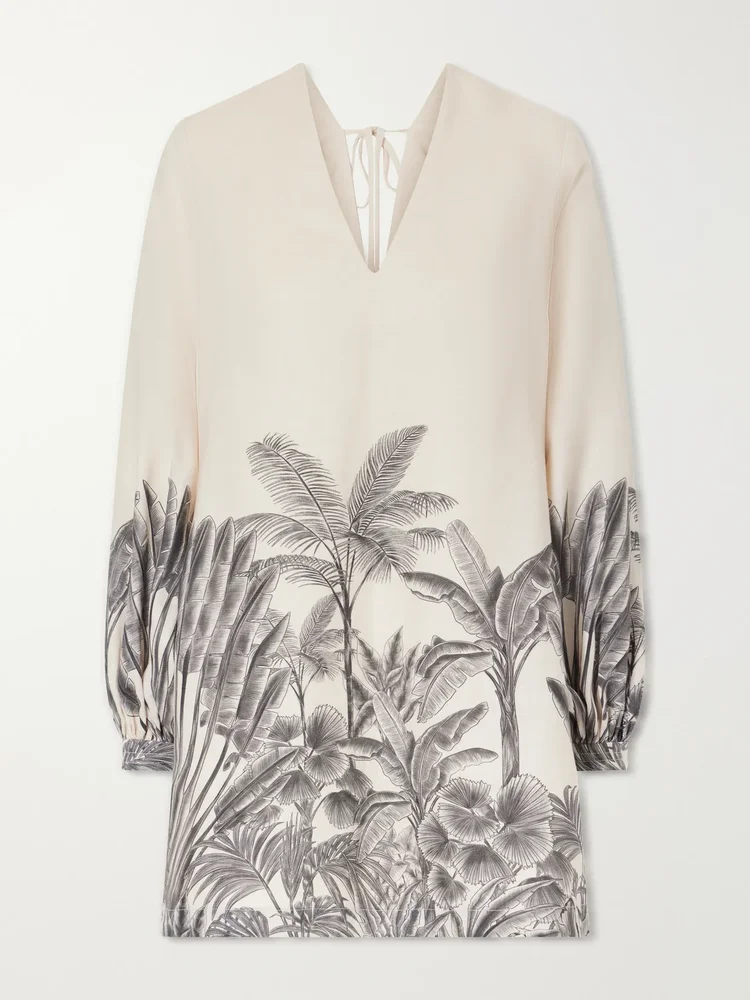 Amarula Porfavor printed linen mini dress