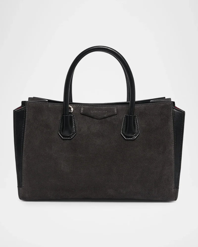 Antigona Suede & Leather Carryall Top-Handle Bag