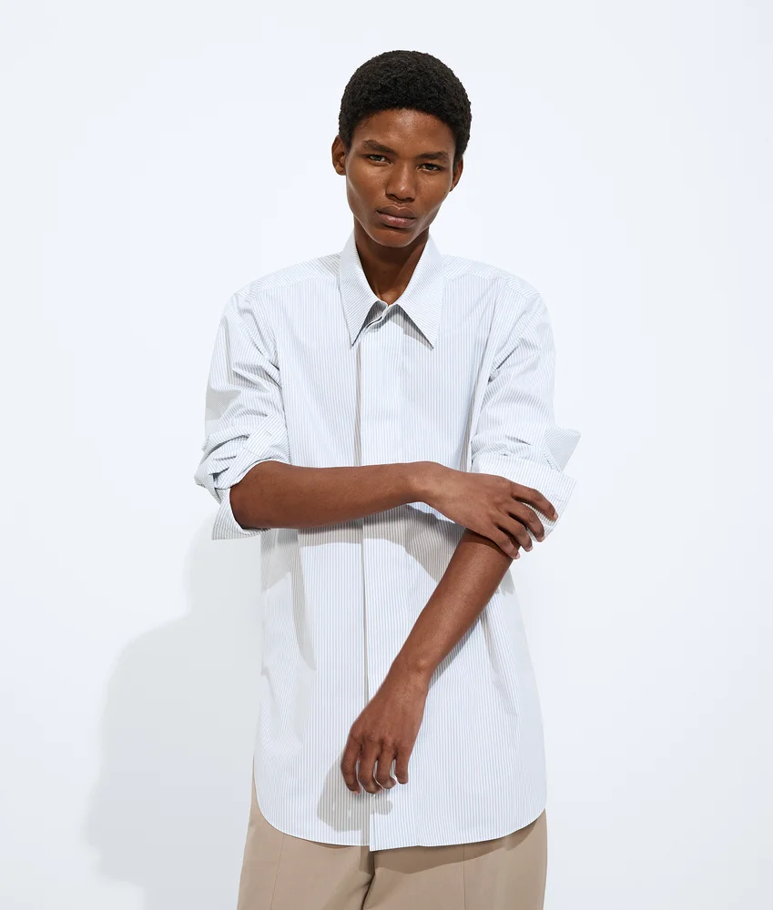 Striped Cotton Poplin Shirt