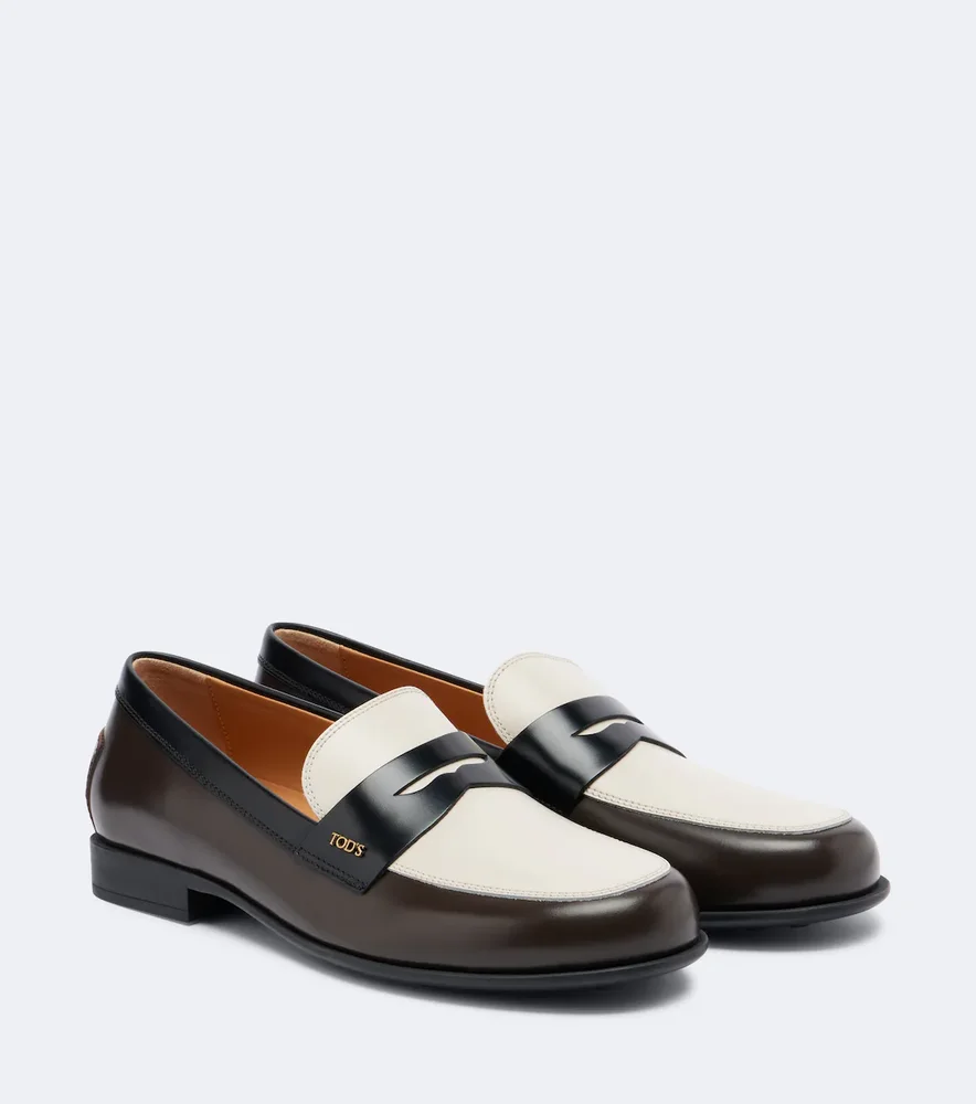 Leather penny loafers