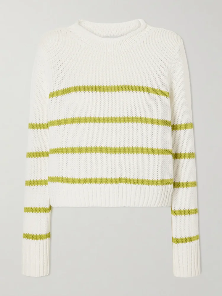 Mini Marina crochet-knit cotton sweater