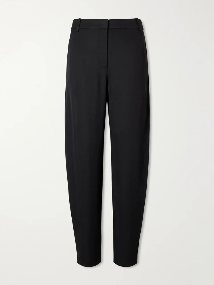 Grace satin-twill tapered pants