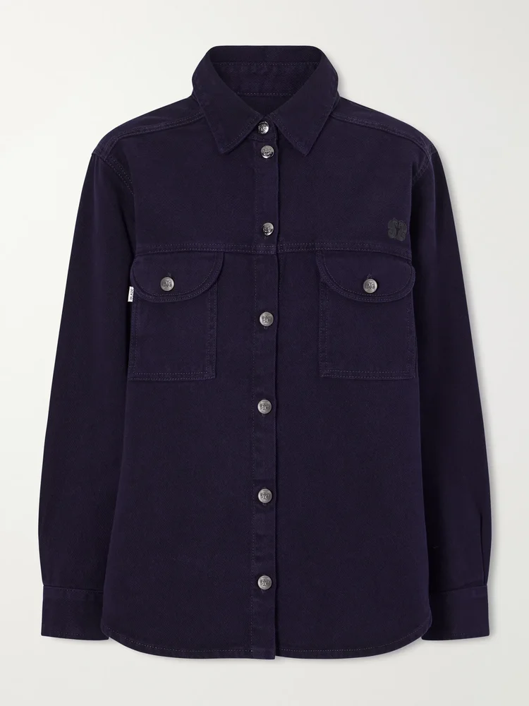 Berber embroidered denim shirt