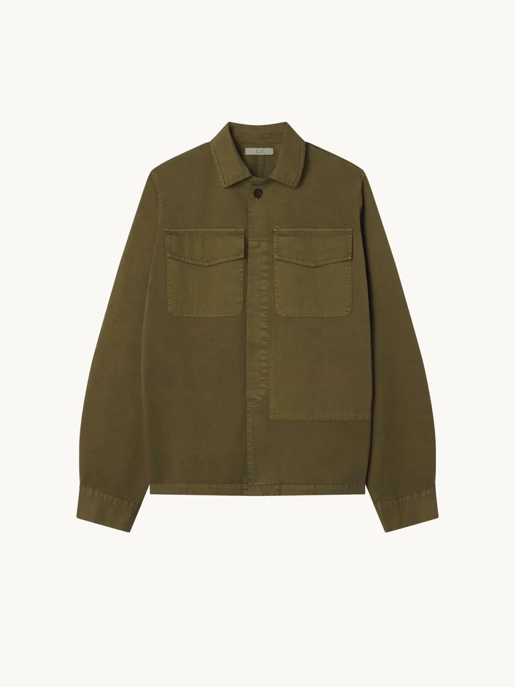 Garment-Dyed Shirt Jacket