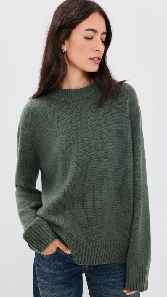 Cashmere Oversized Crew Neck Sweater