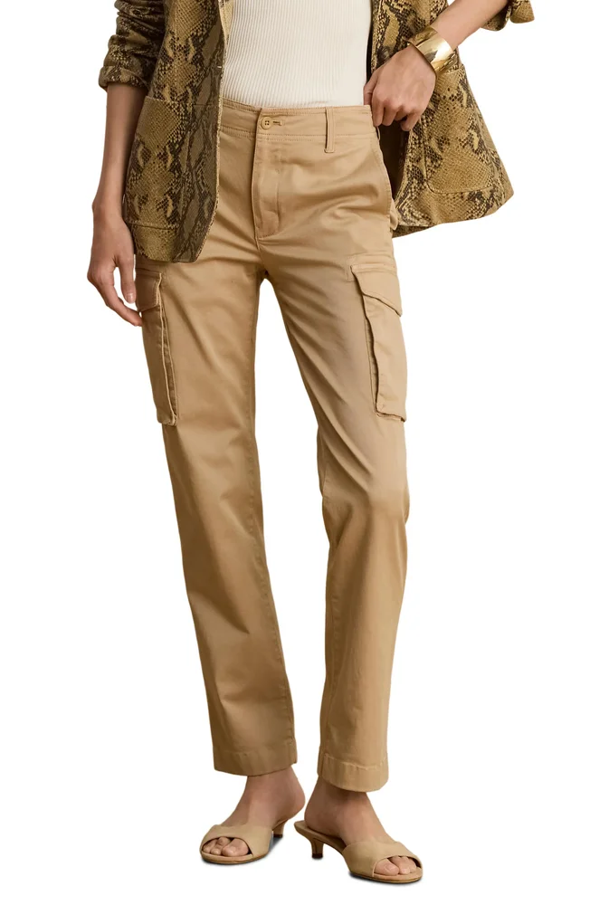 Refined Stretch Chino Cropped Cargo Pants