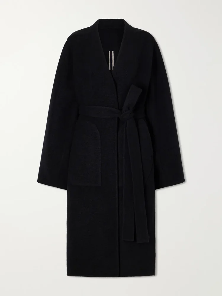 Dagger belted cashmere coat