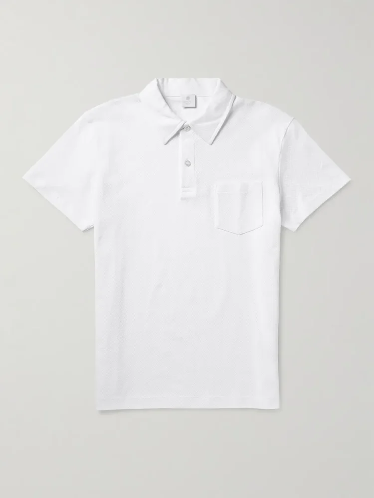 Riviera Cotton-Mesh Polo Shirt