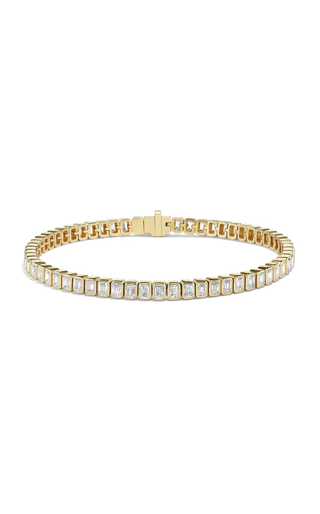 14K Yellow Gold Diamond Tennis Bracelet