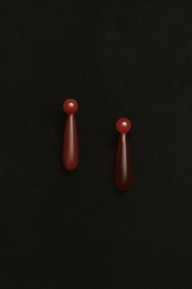 Small Angelika Earrings in Carnelian