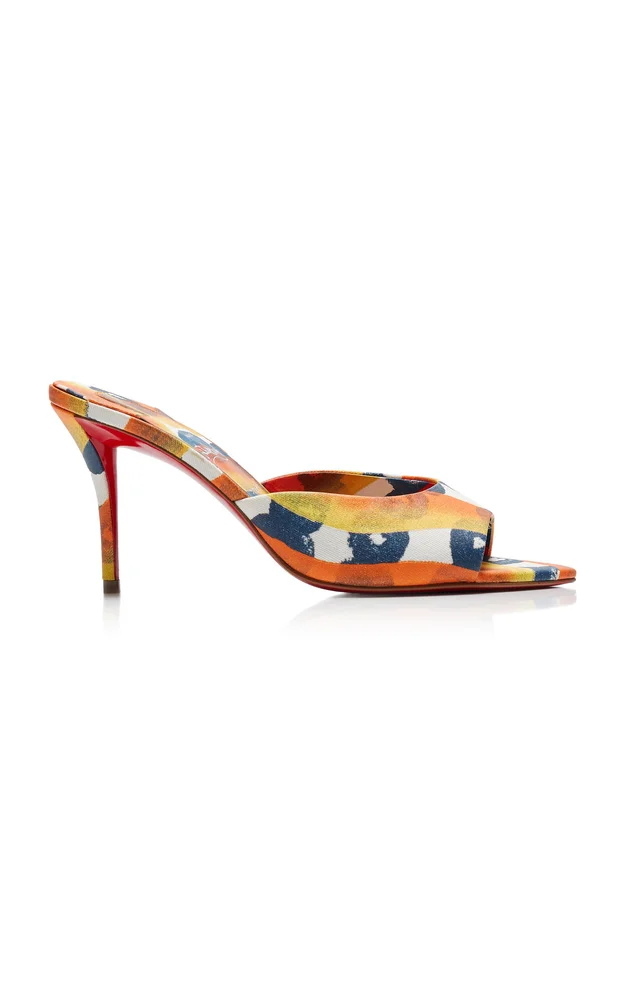 Miss Z 80mm Printed Toile Mules