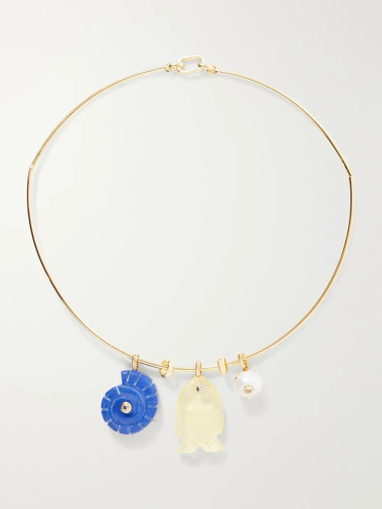 Heishi Lapis Lazuli Gemstone Necklace