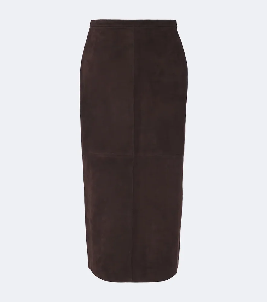 Alana suede pencil skirt