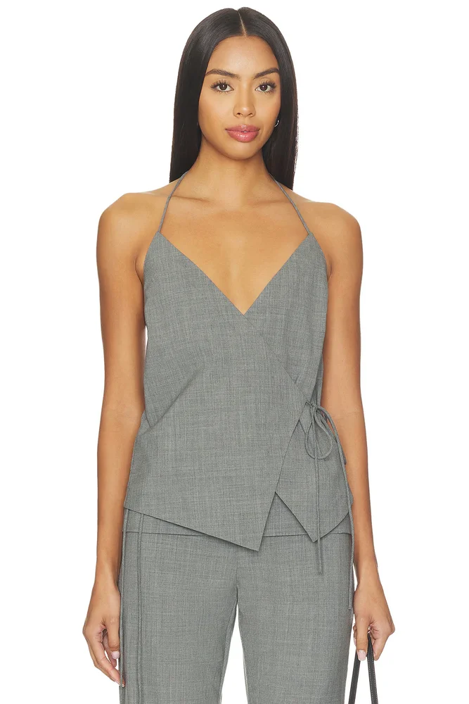 Wool Rouleau Halter Top