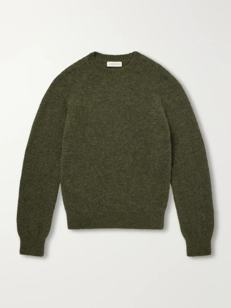 Brushed Alpaca-Blend Sweater
