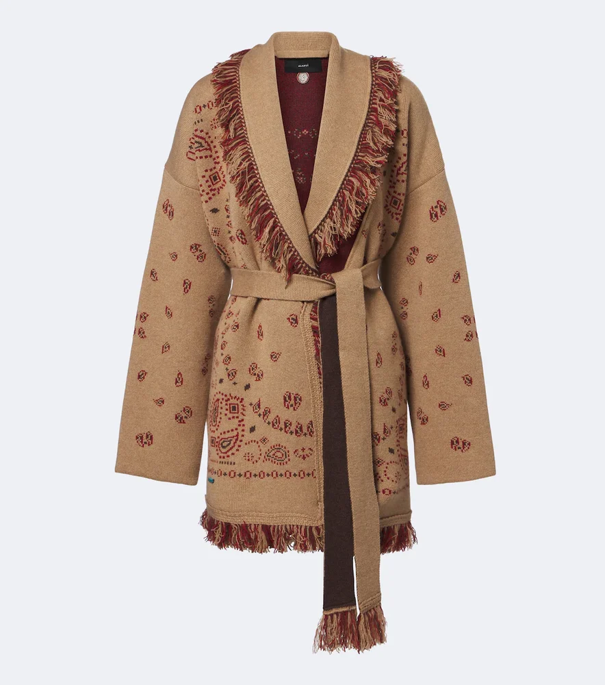 Bandana Jacquard Cashmere Cardigan