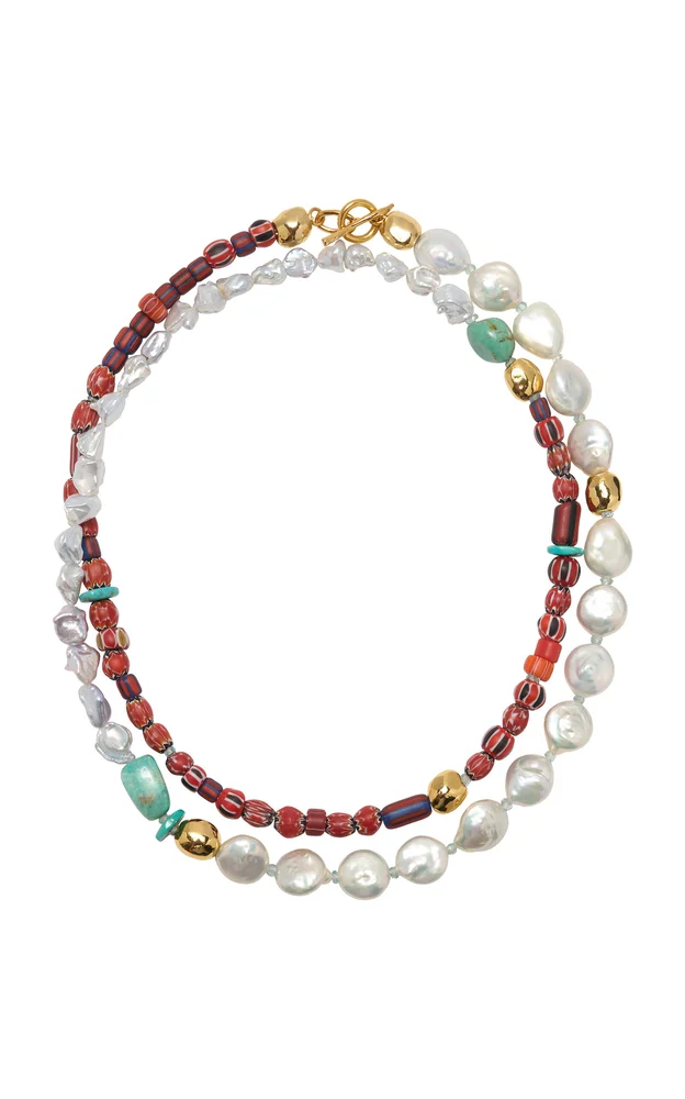 Cabana Necklace In Red Medley