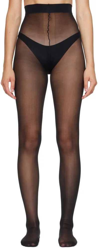 Black Logo Push-Up Tights