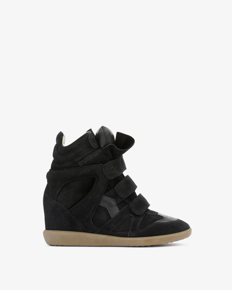 Bekett Wedge Sneakers in Black