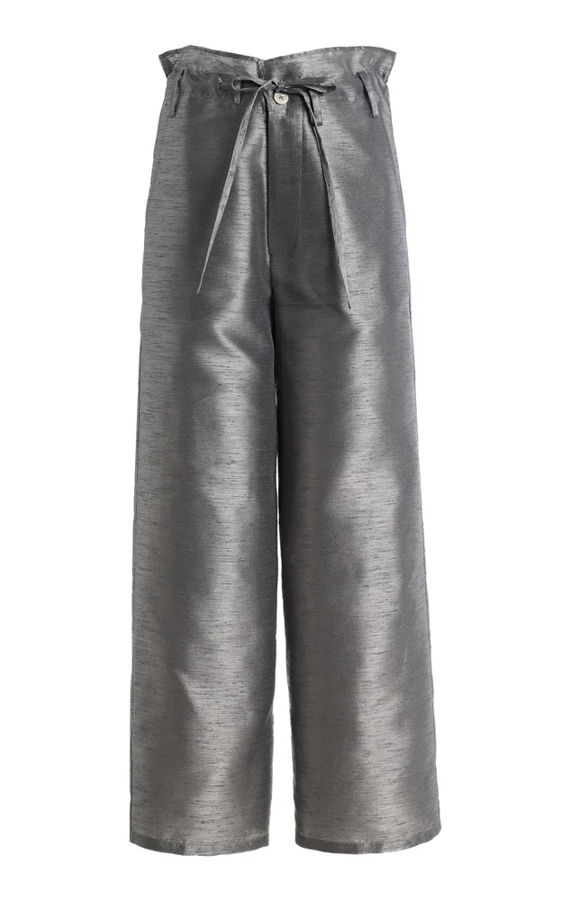 Dupioni Straight Leg Pants
